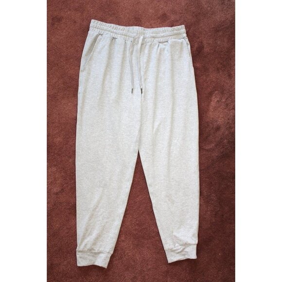 Quince Flow knit Mid Rise Men's Joggers Small Heather Pale Grey Outdoor Gym Run - Picture 7 of 10